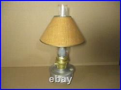 Vintage Aladdin Railroad Model C Kerosene Oil Lamp with Burlap Shade RARE