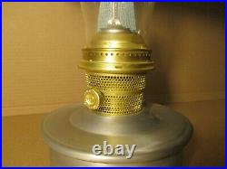 Vintage Aladdin Railroad Model C Kerosene Oil Lamp with Burlap Shade RARE