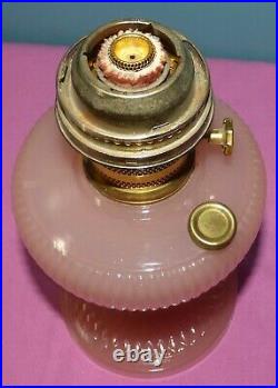 Vintage Aladdin Rose Moonstone Vertique Kerosene Lamp with Model 23 Burner &