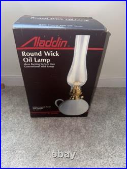 Vintage Aladdin Round Wick Oil Lamp White Ceramic Bowl NOS In Box Unused FW2000M