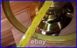 Vintage Aladdin Student Oil Lamp Emerald Green Glass Kerosene Brass Rare