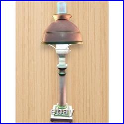 Vintage Aladdin Style Alacite Lamp with Green Trim and Speckled Shade Electric