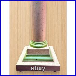 Vintage Aladdin Style Alacite Lamp with Green Trim and Speckled Shade Electric