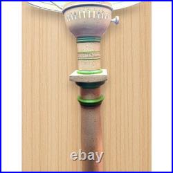 Vintage Aladdin Style Alacite Lamp with Green Trim and Speckled Shade Electric