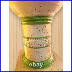 Vintage Aladdin Style Alacite Lamp with Green Trim and Speckled Shade Electric