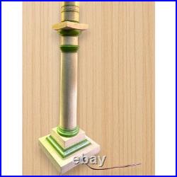 Vintage Aladdin Style Alacite Lamp with Green Trim and Speckled Shade Electric