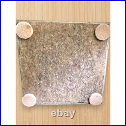 Vintage Aladdin Style Alacite Lamp with Green Trim and Speckled Shade Electric