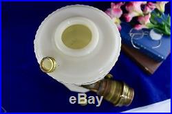 Vintage Aladdin TALL LINCOLN DRAPE Alacite Oil Lamp B Brass Burner Post WWII