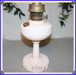 Vintage Aladdin Tall Lincoln Drape Alacite Oil Lamp Model 23 Brass Burner