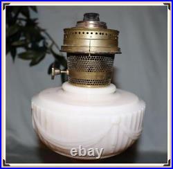 Vintage Aladdin Tall Lincoln Drape Alacite Oil Lamp Model 23 Brass Burner
