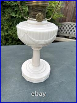 Vintage Aladdin Tall Lincoln Drape Alacite Oil Lamp Model B Kerosene Light