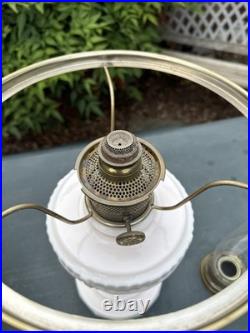 Vintage Aladdin Tall Lincoln Drape Alacite Oil Lamp Model B Kerosene Light