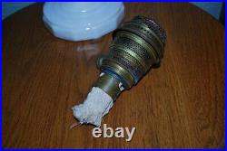 Vintage Aladdin Tall Lincoln Drape Oil Lamp Alacite Model B Brass Burner