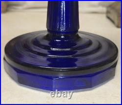 Vintage Aladdin Tall Lincoln Drape Reproduction Cobalt Blue Oil Lamp