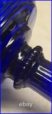 Vintage Aladdin Tall Lincoln Drape Reproduction Cobalt Blue Oil Lamp