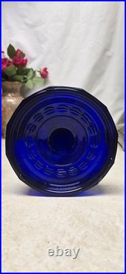Vintage Aladdin Tall Lincoln Drape Reproduction Cobalt Blue Oil Lamp
