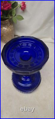 Vintage Aladdin Tall Lincoln Drape Reproduction Cobalt Blue Oil Lamp