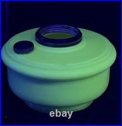Vintage Aladdin Tilt Frame Hanging Lamp Uranium Glass Fount EUC
