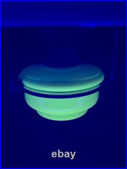 Vintage Aladdin Tilt Frame Hanging Lamp Uranium Glass Fount EUC