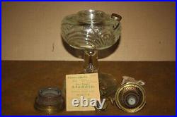 Vintage Aladdin Washington Drape Clear Glass Oil Lamp Nu-Type Model B + Extras