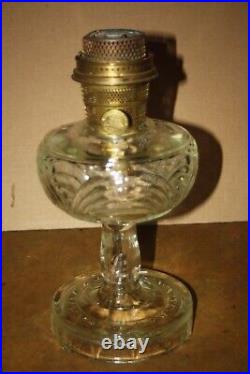 Vintage Aladdin Washington Drape Clear Glass Oil Lamp Nu-Type Model B + Extras