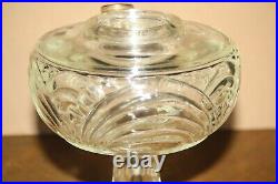 Vintage Aladdin Washington Drape Clear Glass Oil Lamp Nu-Type Model B + Extras