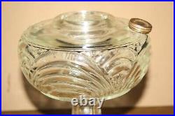 Vintage Aladdin Washington Drape Clear Glass Oil Lamp Nu-Type Model B + Extras