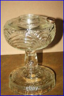 Vintage Aladdin Washington Drape Clear Glass Oil Lamp Nu-Type Model B + Extras