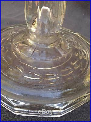 Vintage Aladdin Washington Drape Crow Foot Clear Glass Oil Lamp No Filler Cap