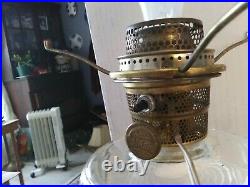 Vintage Aladdin Washington Drape Pattern Nu type Model B Clear Glass Oil Lamp