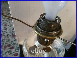 Vintage Aladdin Washington Drape Pattern Nu type Model B Clear Glass Oil Lamp