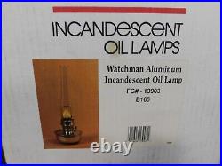 Vintage Aladdin Watchman Aluminum Incandescent Oil Lamp Model B-165 Original Box