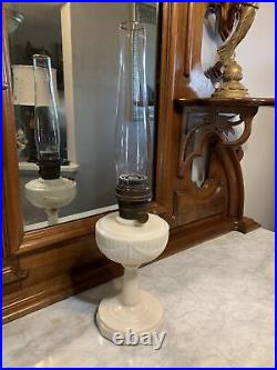 Vintage Aladdin White Model B Milk Glass Kerosene or Oil Lamp