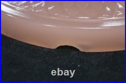 Vintage Aladdin White over Pink Diamond Quilt Moonstone Corinthian Glass Lamp