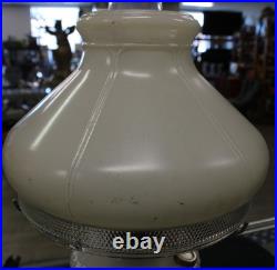 Vintage Aladdin White over Pink Diamond Quilt Moonstone Corinthian Glass Lamp