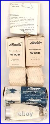 Vintage Aladdin Wick & Upright Gaslight Mantle With Original Boxes 3 Piece Set