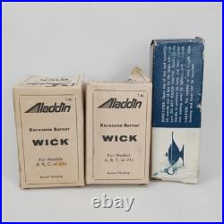 Vintage Aladdin Wick & Upright Gaslight Mantle With Original Boxes 3 Piece Set