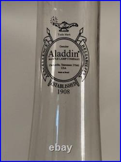 Vintage Aladdin model 12 Brass Oil / Table Lamp With chimney