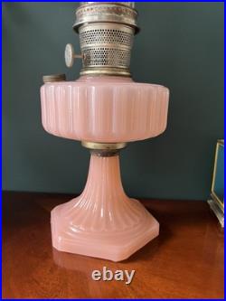 Vintage/Antique Aladdin Corinthian Model B-116 Rose Moonstone Oil Lamp