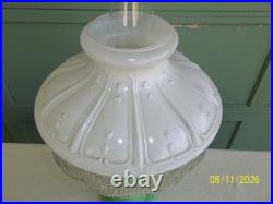Vintage Antique Aladdin Electrified Oil Lamp Jadeite Glass with Shade