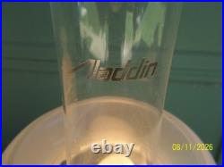 Vintage Antique Aladdin Electrified Oil Lamp Jadeite Glass with Shade