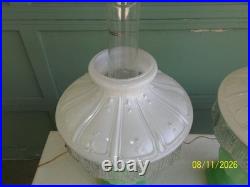 Vintage Antique Aladdin Electrified Oil Lamp Jadeite Glass with Shade