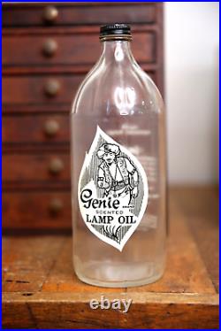 Vintage Antique Aladdin Lamp Oil Glass Bottle Apothecary light Jeanette RARE