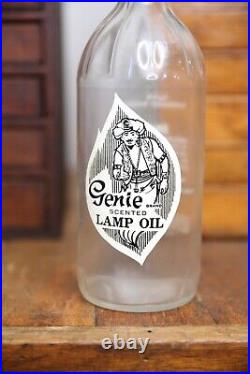 Vintage Antique Aladdin Lamp Oil Glass Bottle Apothecary light Jeanette RARE