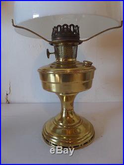 Vintage Antique Aladdin Model 12 Brass Oil Kerosene Student Table Mantle Lamp
