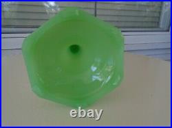 Vintage Antique Aladdin Model B Kerosene Lamp Apple Green Glass