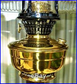 Vintage/Antique Hanging Aladdin Model 12 Brass Oil Lamp Original 616 Glass Shade