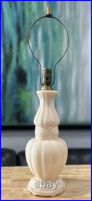 Vintage Art Deco Scalloped Contoured Aladdin Alacite Table Lamp, Pale