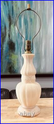 Vintage Art Deco Scalloped Contoured Aladdin Alacite Table Lamp, Pale Vintage Art Deco Scalloped Contoured Aladdin Alacite Table Lamp, Pale