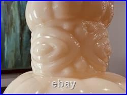 Vintage Art Deco Scalloped Contoured Aladdin Alacite Table Lamp, Pale Vintage Art Deco Scalloped Contoured Aladdin Alacite Table Lamp, Pale